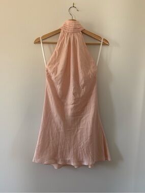 Lovers + Friends Blush One-Shoulder Halter Dress